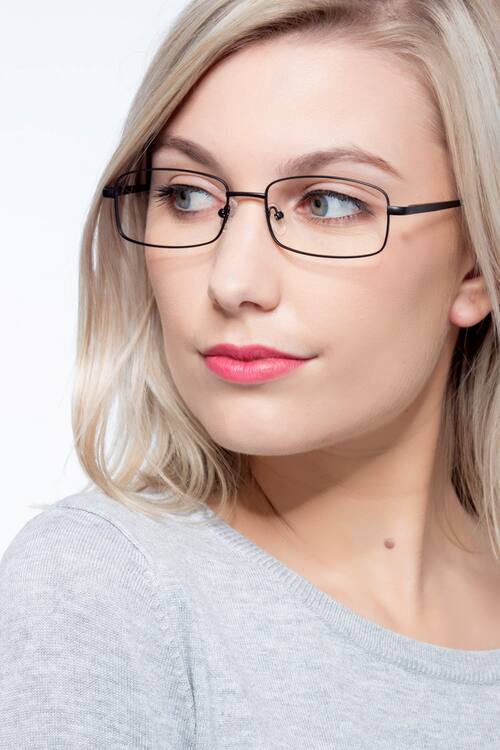 Noir Brodie -  Métal Lunettes de vue
