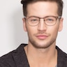 Merrion Coffee MetalEyeglass Frames for Men from EyeBuyDirect
