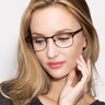 Merrion Coffee MetalEyeglass Frames for Women from EyeBuyDirect