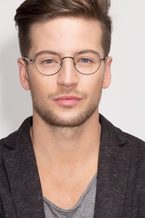 Socrates Gunmetal MetalEyeglass Frames for Men from EyeBuyDirect