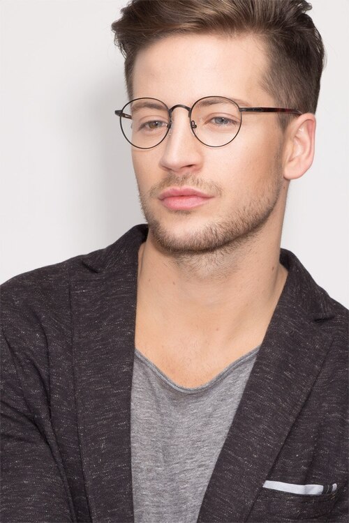 Fitzgerald Black MetalEyeglass Frames for Men from EyeBuyDirect