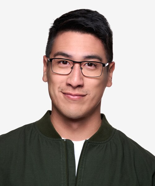 Time Square Black MetalEyeglass Frames for Men from EyeBuyDirect