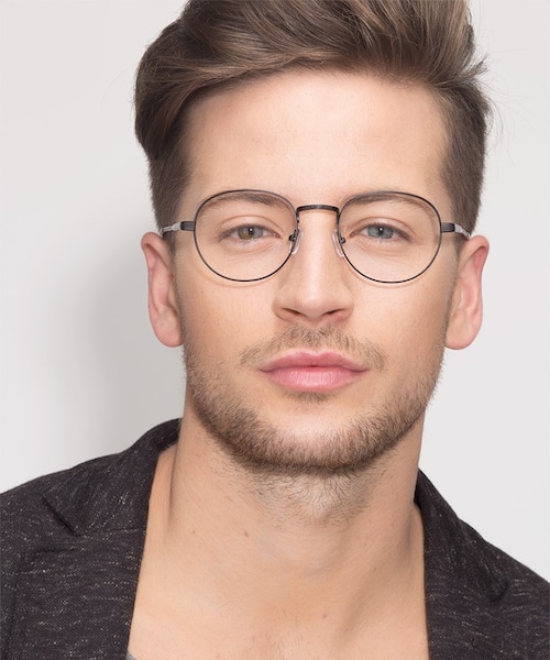 Belleville Matte Black MetalEyeglass Frames for Men from EyeBuyDirect