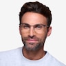 Dancer Gunmetal & Silver MetalEyeglass Frames for Men from EyeBuyDirect
