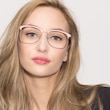 Dancer Pink & Silver MetalEyeglass Frames for Women from EyeBuyDirect
