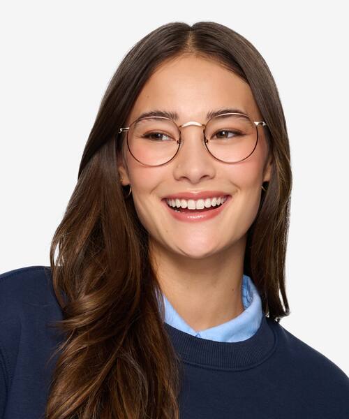Brown Golden Daydream -  Metal Eyeglasses