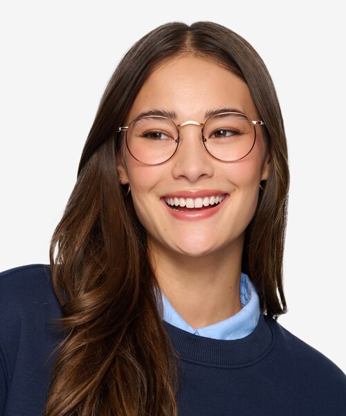 Daydream Brown Golden MetalEyeglass Frames for Women from EyeBuyDirect