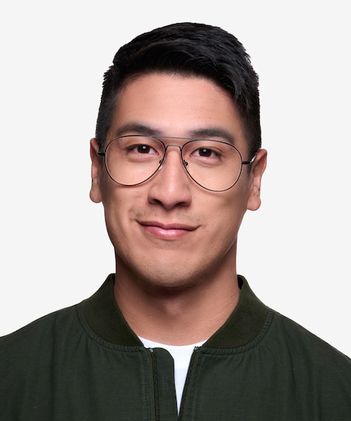 Nantes Black MetalEyeglass Frames for Men from EyeBuyDirect