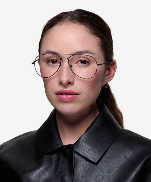 Black Nantes -  Metal Eyeglasses