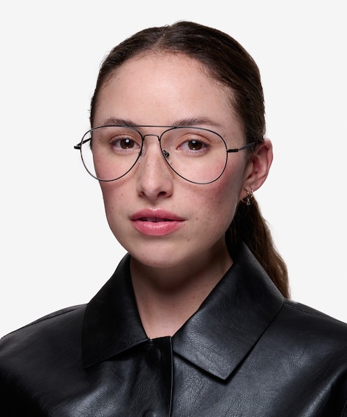 Nantes Black MetalEyeglass Frames for Women from EyeBuyDirect