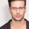 Merrion Burgundy MetalEyeglass Frames for Men from EyeBuyDirect