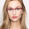 Merrion Burgundy MetalEyeglass Frames for Women from EyeBuyDirect