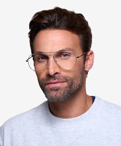 Nantes Silver MetalEyeglass Frames for Men from EyeBuyDirect