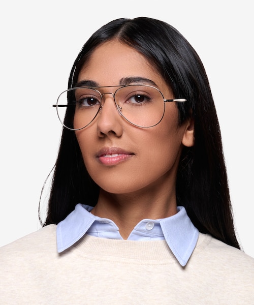 Nantes Silver MetalEyeglass Frames for Women from EyeBuyDirect