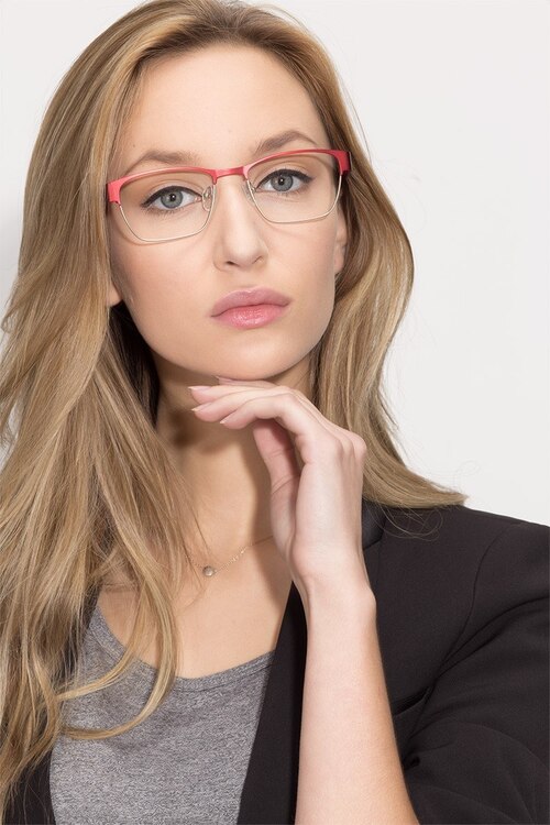 Admire Matte Burgundy MetalEyeglass Frames for Women from EyeBuyDirect