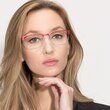 Admire Matte Burgundy MetalEyeglass Frames for Women from EyeBuyDirect