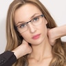 Admire Navy MetalEyeglass Frames for Women from EyeBuyDirect