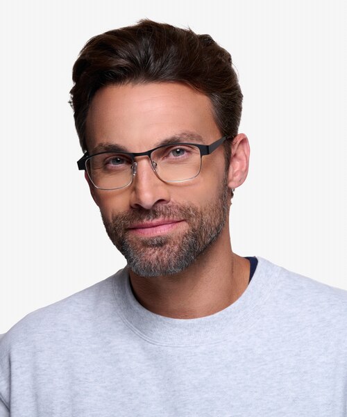 Admire Black Silver MétalMontures de lunettes de vue pour Hommes d'EyeBuyDirect