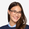 Intense Matte Black Acetate-metalEyeglass Frames for Women from EyeBuyDirect