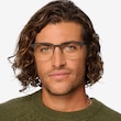 Intense Matte Black & Golden Acetate, MetalEyeglass Frames for Men from EyeBuyDirect