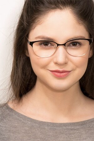 Black Golden Sapphire -  Metal Eyeglasses