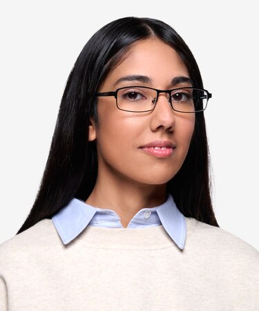 Matte Black Thomas -  Lightweight Metal Eyeglasses