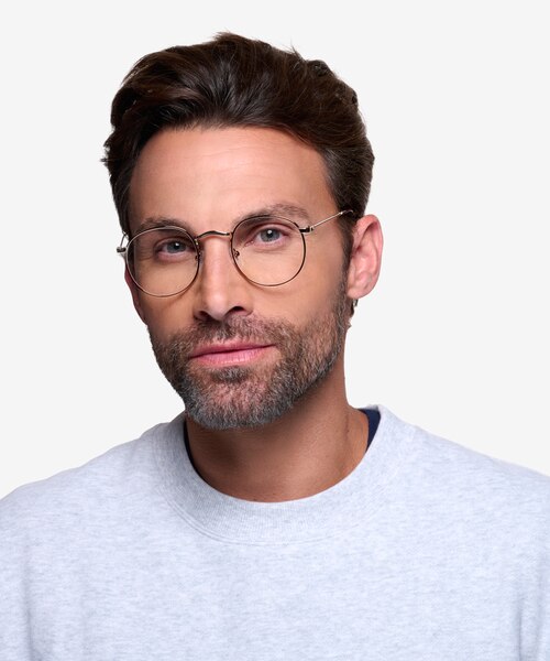 Daydream Brown Golden MetalEyeglass Frames for Men from EyeBuyDirect