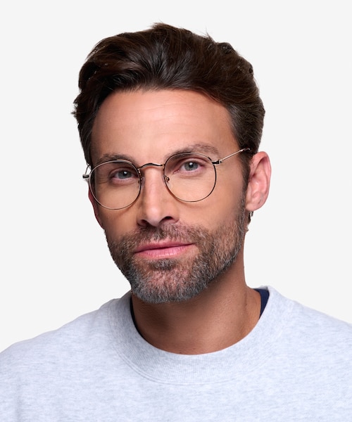Daydream Brown Golden MetalEyeglass Frames for Men from EyeBuyDirect