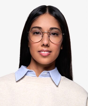 Brown Golden Daydream -  Vintage Metal Eyeglasses