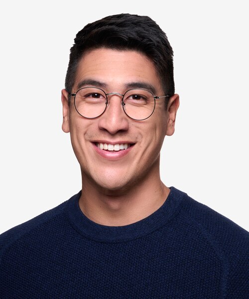 Daydream Black Silver MetalEyeglass Frames for Men from EyeBuyDirect
