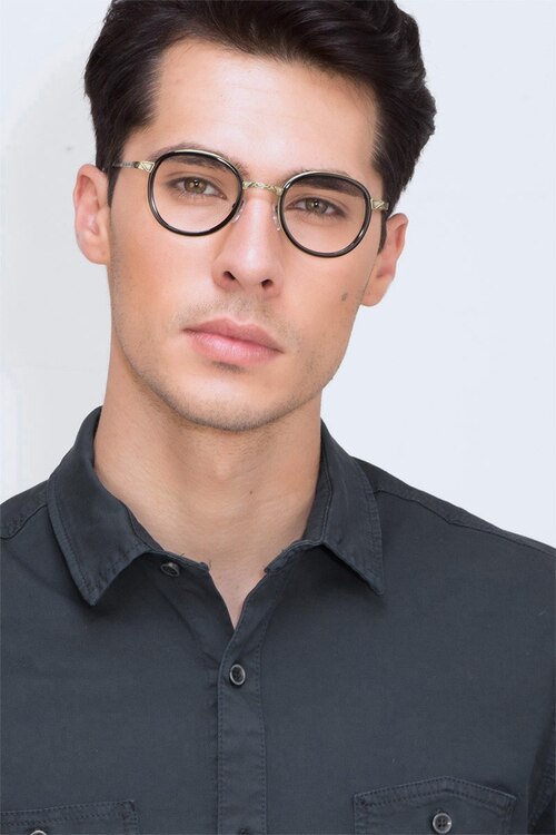 Bourgeois Black MetalEyeglass Frames for Men from EyeBuyDirect