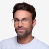 Jerauld Noir MétalMontures de lunettes de vue pour Hommes d'EyeBuyDirect
