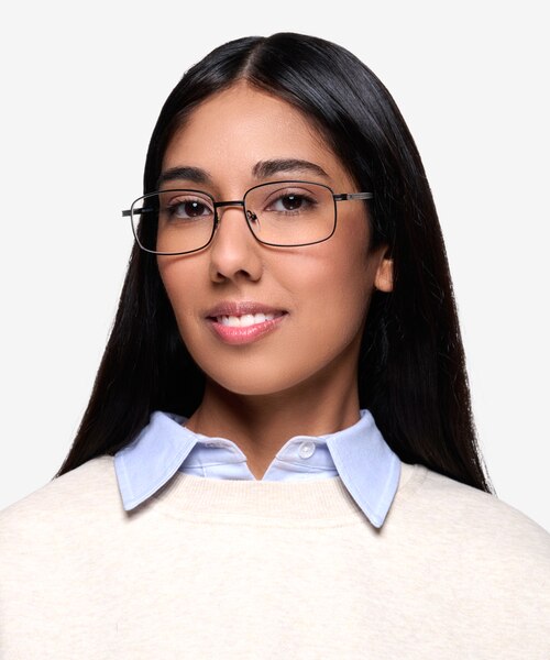 Jerauld Noir MétalMontures de lunettes de vue pour Femmes d'EyeBuyDirect