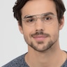Tasker Silver MetalEyeglass Frames for Men from EyeBuyDirect