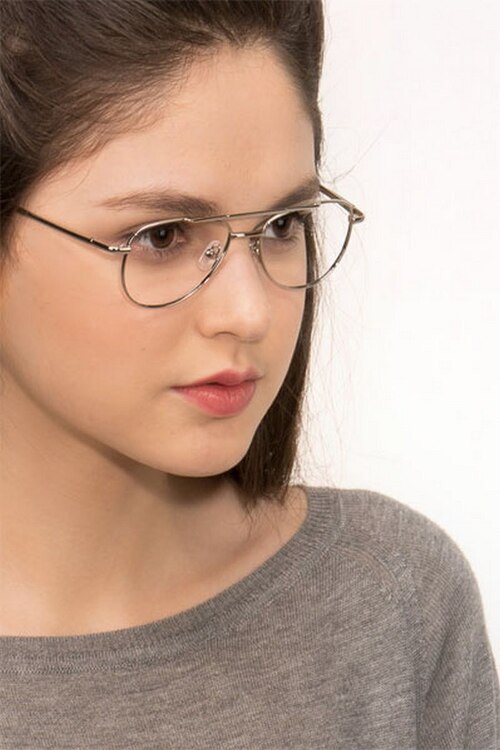 Tasker Silver MetalEyeglass Frames for Women from EyeBuyDirect