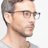 Slight Matte Black MetalEyeglass Frames for Men from EyeBuyDirect