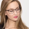 Slight Matte Black MetalEyeglass Frames for Women from EyeBuyDirect