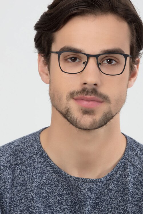 Whisper Matte Black MetalEyeglass Frames for Men from EyeBuyDirect