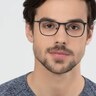 Whisper Matte Black MetalEyeglass Frames for Men from EyeBuyDirect