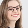 Whisper Matte Black MetalEyeglass Frames for Women from EyeBuyDirect