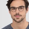 Reunion Matte Black MetalEyeglass Frames for Men from EyeBuyDirect