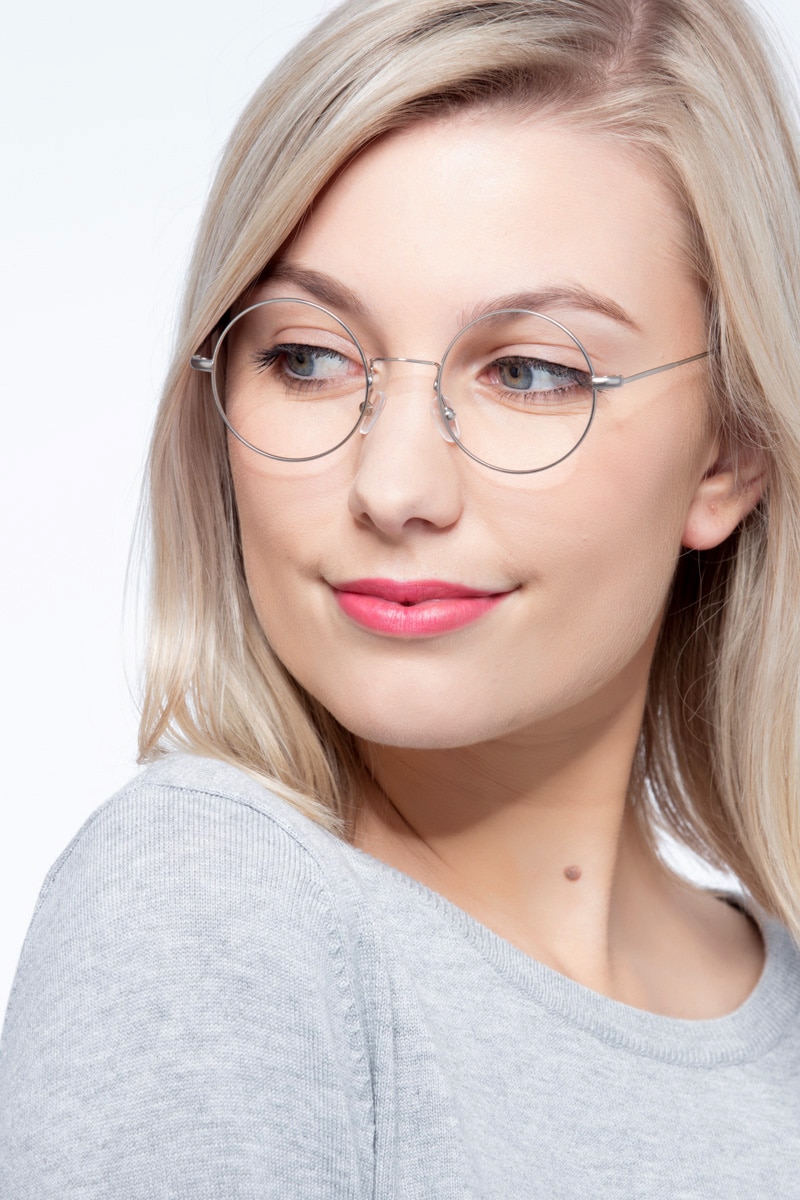 Someday Round Silver Full Rim Eyeglasses | Eyebuydirect