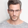 Absolute Black Gunmetal MetalEyeglass Frames for Men from EyeBuyDirect