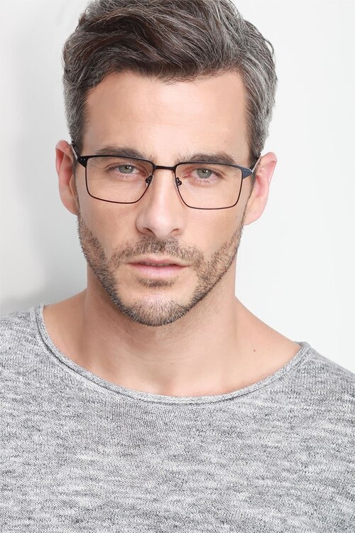 Absolute Navy MetalEyeglass Frames for Men from EyeBuyDirect