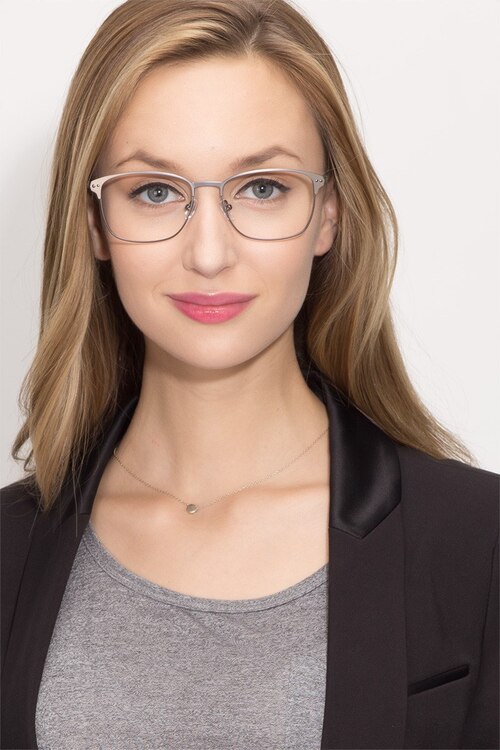 Arcadian Gunmetal MétalMontures de lunettes de vue pour Femmes d'EyeBuyDirect