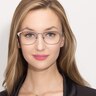 Arcadian Gunmetal MétalMontures de lunettes de vue pour Femmes d'EyeBuyDirect