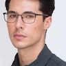 Lines Black MetalEyeglass Frames for Men from EyeBuyDirect