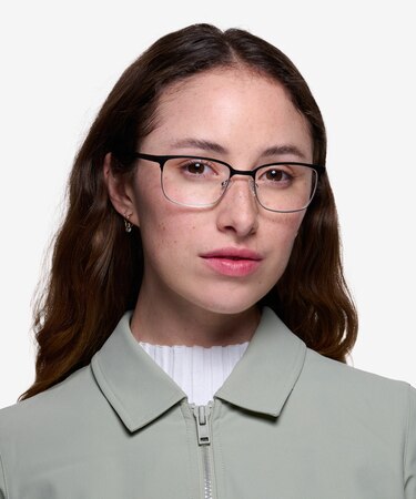 Black Silver Manchester -  Metal Eyeglasses