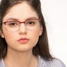 Manchester Burgundy MetalEyeglass Frames for Women from EyeBuyDirect