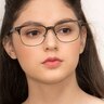 Baker Street Brown Green MétalMontures de lunettes de vue pour Femmes d'EyeBuyDirect